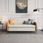 Modern 67-inch pull out convertible sofa bed with storage pocket for space-saving comfort